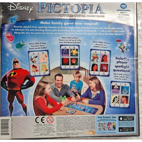 Pictopia Disney Edition Ultimate Picture-Trivia Family Game 2-6 Players Ages 7+ - Picture 2 of 6